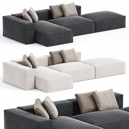Cosima sofa 3d model Download Maxve