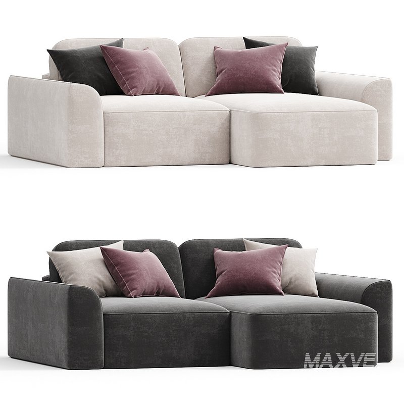 Corner sofa Space 1 Soft Gray