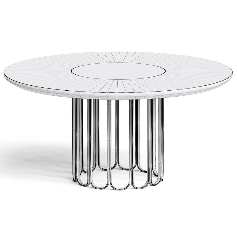 chair gropius and Asplund Palais Royal table 3d model Download Maxve