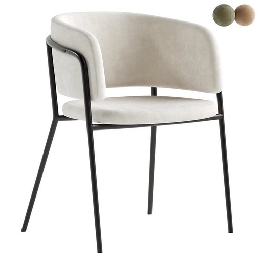 Nell Dining Chair 3d model Download Maxve