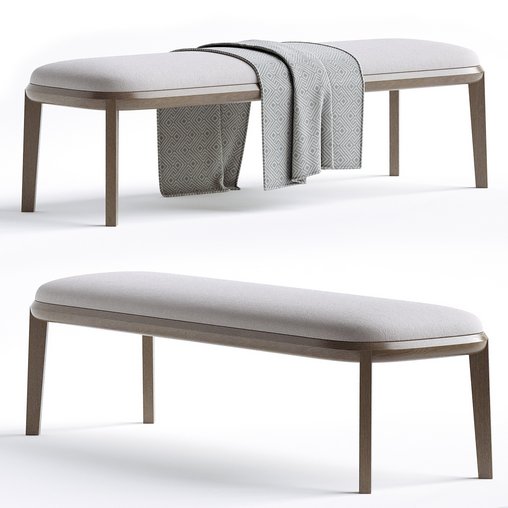 Atelier Purcell Henley Bench 3d model Download Maxve