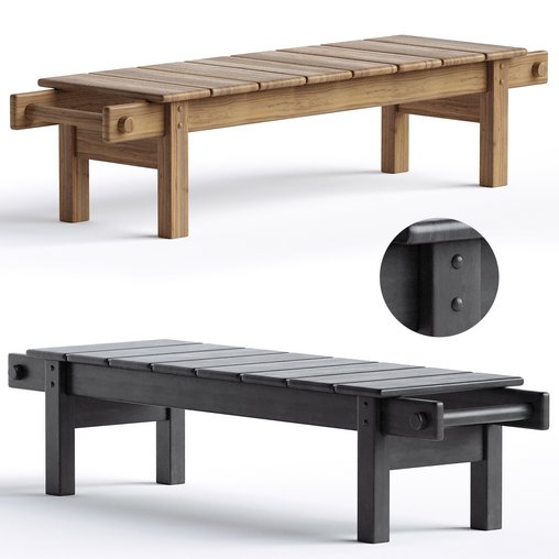 Leif Bench 3d model Download Maxve