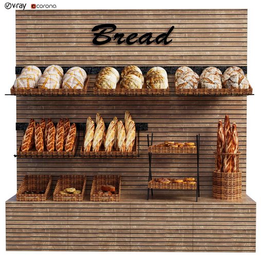 bread shop 3d model Download Maxve
