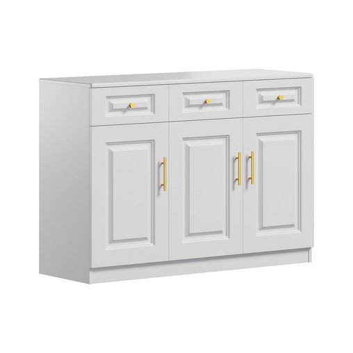 Sumptuous White Wood Sideboard Credenza 3d model Download Maxve
