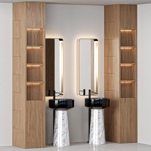 Bathroom Furniture Composition 03 3d model Download Maxve