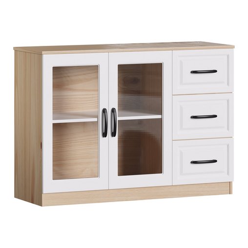 Modern Wood Buffet Cabinet 2 3d model Download Maxve