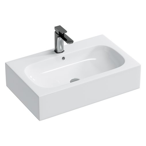 Wall-hung washbasin BS6051 - high-gloss white Bernstain 3d model Download Maxve