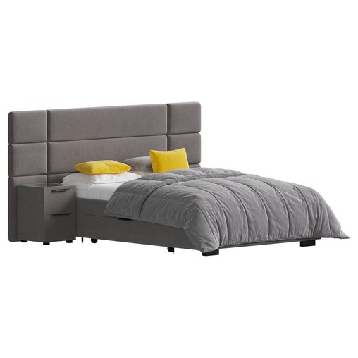 Hart Upholstered Bed Frame 3d model Download Maxve