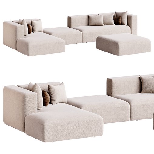 Modular Match sofa by Prostoria 3d model Download Maxve
