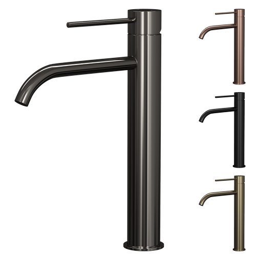 Matte Gold Bathroom Faucet 3d model Download Maxve