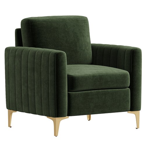Montay Upholstered Armchair 3d model Download Maxve