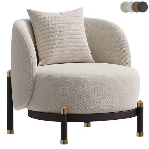 Greyson armchair 3d model Download Maxve