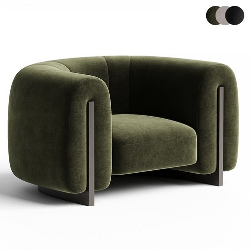 Minuit armchair 3d model Download Maxve