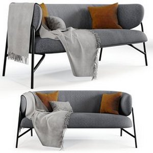 Samurai small sofa by Rossin 3d model Download Maxve