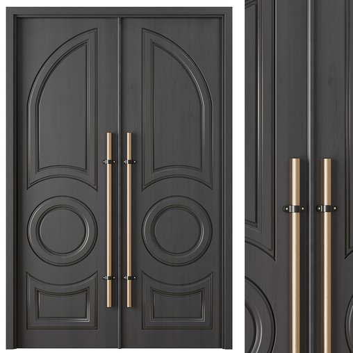 Entrance door set47 3d model Download Maxve