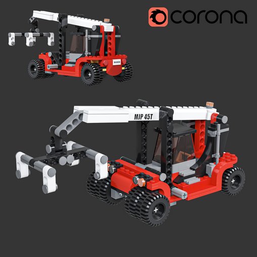 Lego 60336 Forklift truck 3d model Download Maxve