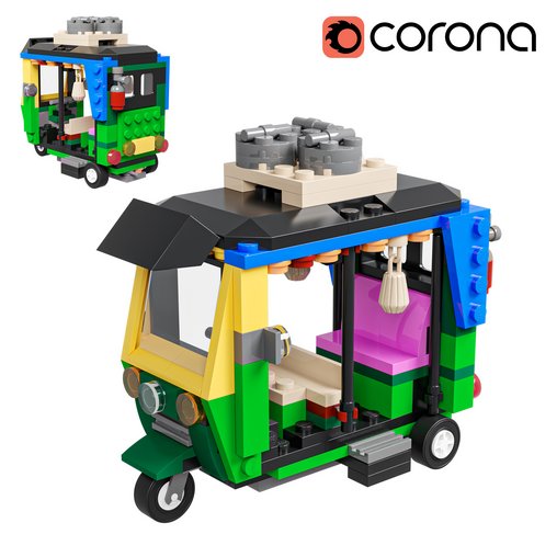 Lego Tuk Tuk 3d model Download Maxve