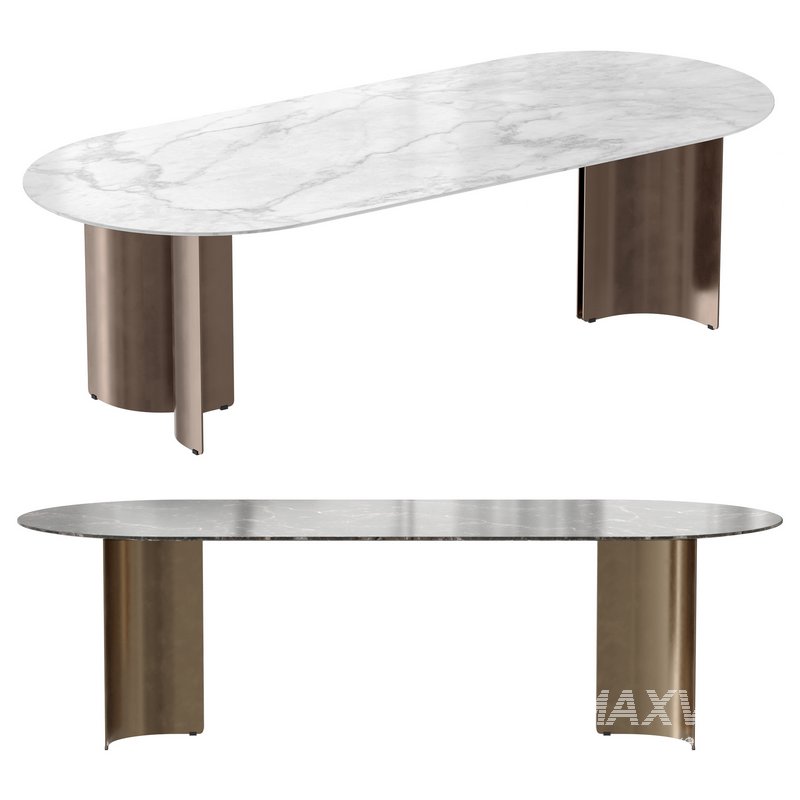 Marelli Wave oval marble table