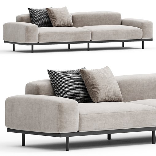 NAVIGLIO Fabric sofa By arflex 3d model Download Maxve