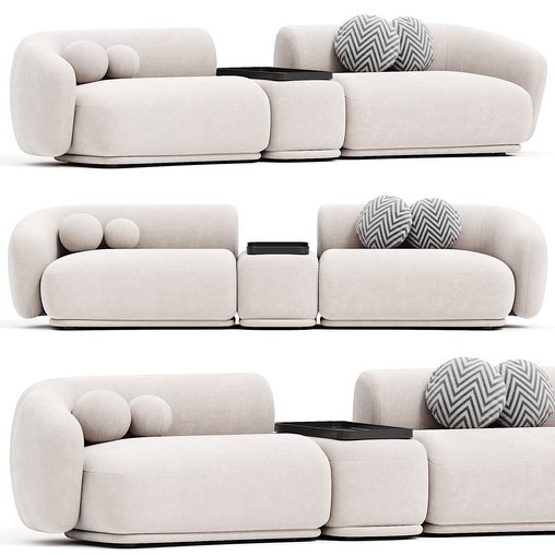 MERIDIANI REN?? Sofa 3d model Download Maxve