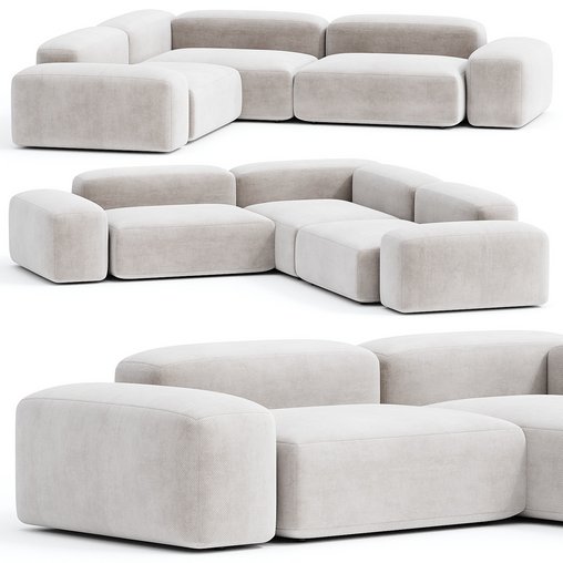 PLUS Corner sofa By Lapalma 3d model Download Maxve