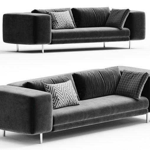 GONG 3 seater sofa By Marzais Cr??ations 3d model Download Maxve