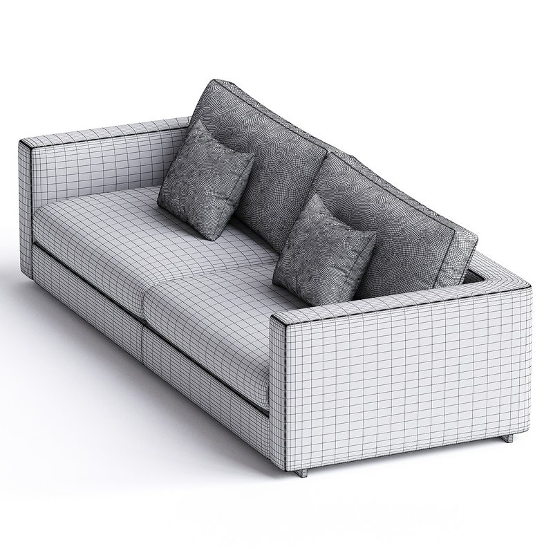 MAGNUM 3 seater sofa By Flexform 3d model Download Maxve