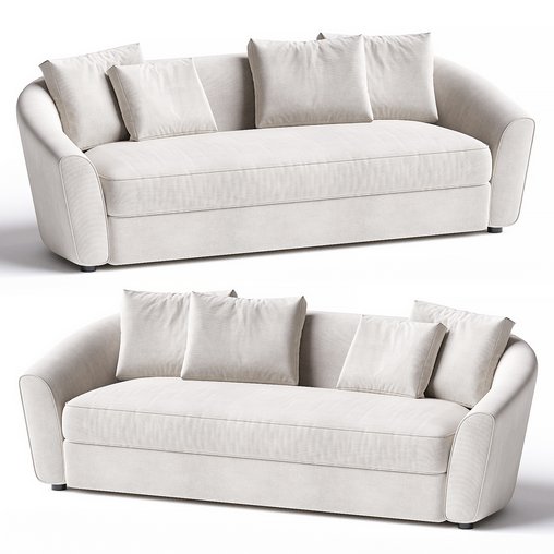 Perez 87 Upholstered Sofa 3d model Download Maxve