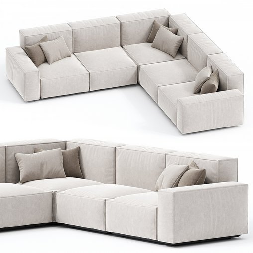 Marechiaro system sofa 3d model Download Maxve