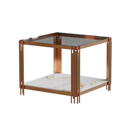 Wide Square Glass End Table 3d model Download Maxve
