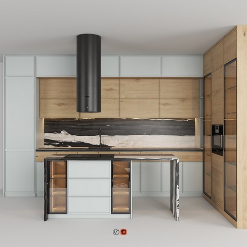Kitchen Modern 04 3d model Download Maxve