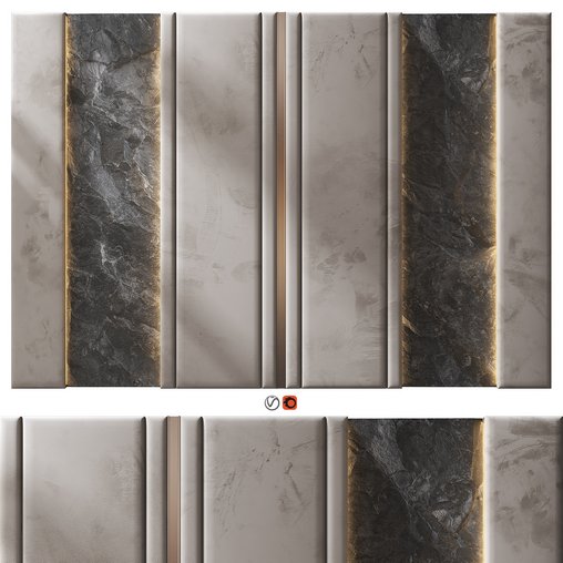 Wall Panel Decor 113 3d model Download Maxve