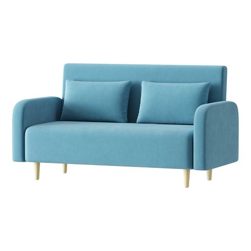 Contemporary Seats 2 Solid Color Sofa 3d model Download Maxve