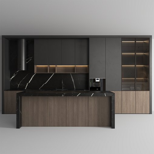 Kitchen Modern 05 3d model Download Maxve
