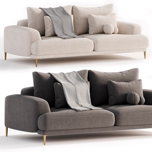 Sofa Venue Velvet 3d model Download Maxve