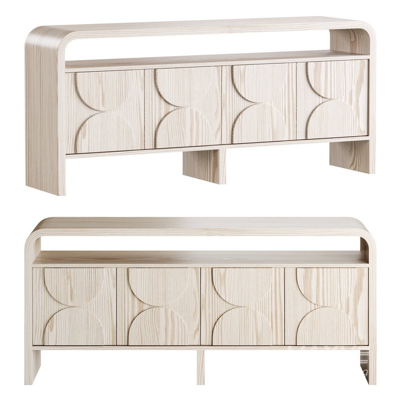 Wood Sideboard Buffet Japandi