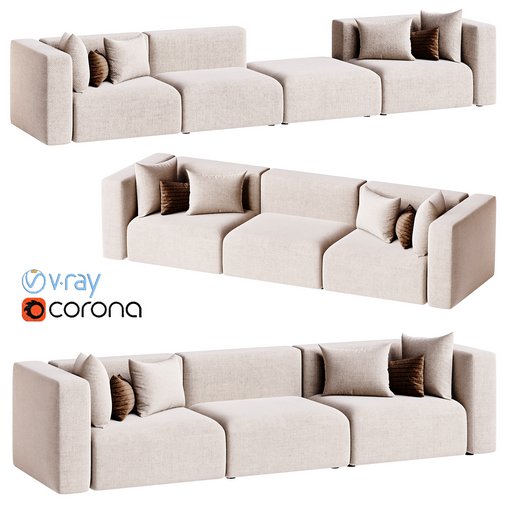Modular Match sofa set1 by Prostoria 3d model Download Maxve