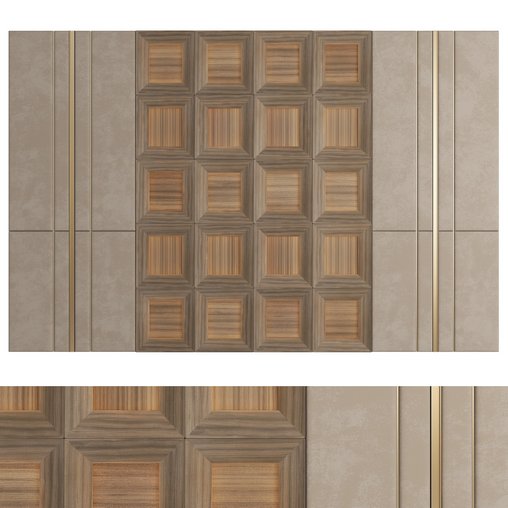 Wall Panel Decor 08 3d model Download Maxve
