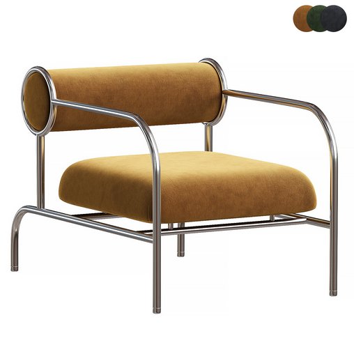 Sofa With Arms by Shiro Kuramata for Cappellini 3d model Download Maxve