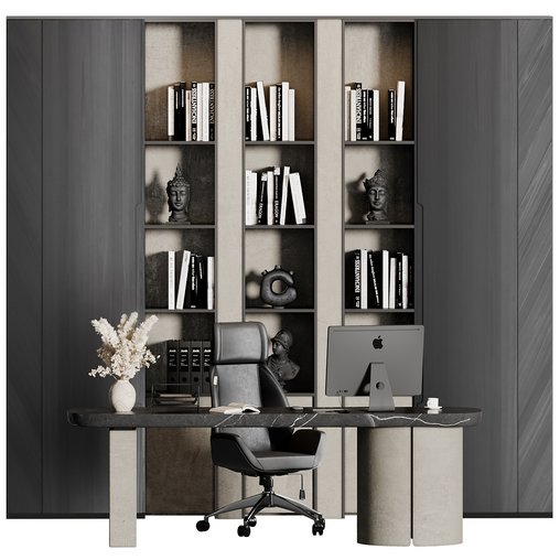 Boss Desk - Office Furniture 20 3d model Download Maxve