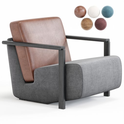 Franck armchair by Haymann 3d model Download Maxve