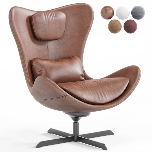 Lazy leather by Calligaris 3d model Download Maxve