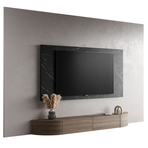 tv wall 020 3d model Download Maxve