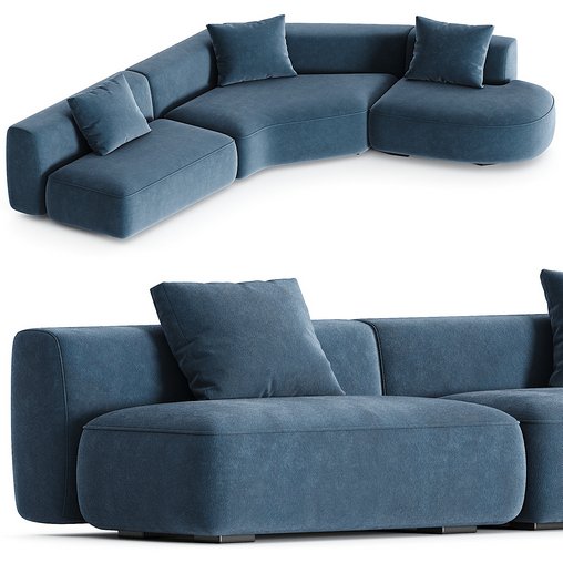 Sofa Pedrali Jeff 3d model Download Maxve