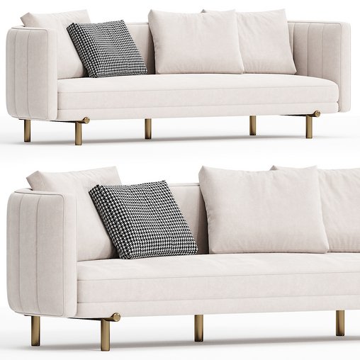 TORII Fabric sofa By Minotti 3d model Download Maxve