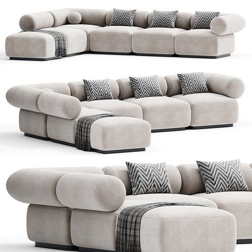 Sofa annud Offo 3d model Download Maxve