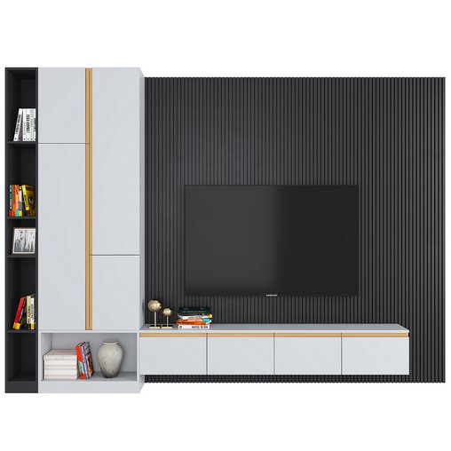 TV Wall Shkafulkin Stenka Okland 3d model Download Maxve