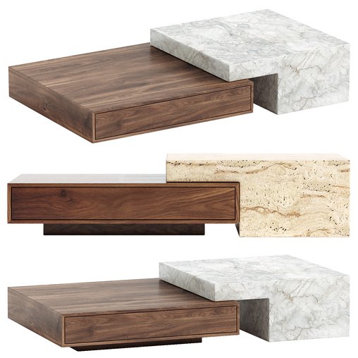 ALARIC MARBLE COFFEE TABLE 3d model Download Maxve