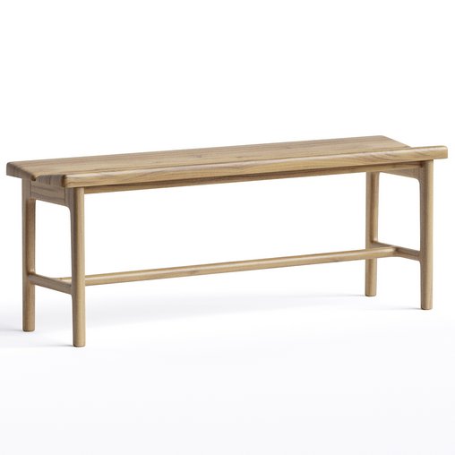 Handmade oak dining table bench 3d model Download Maxve