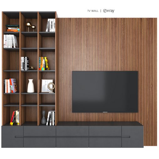 TV Wall Shkafulkin Stenka Dakota 3d model Download Maxve